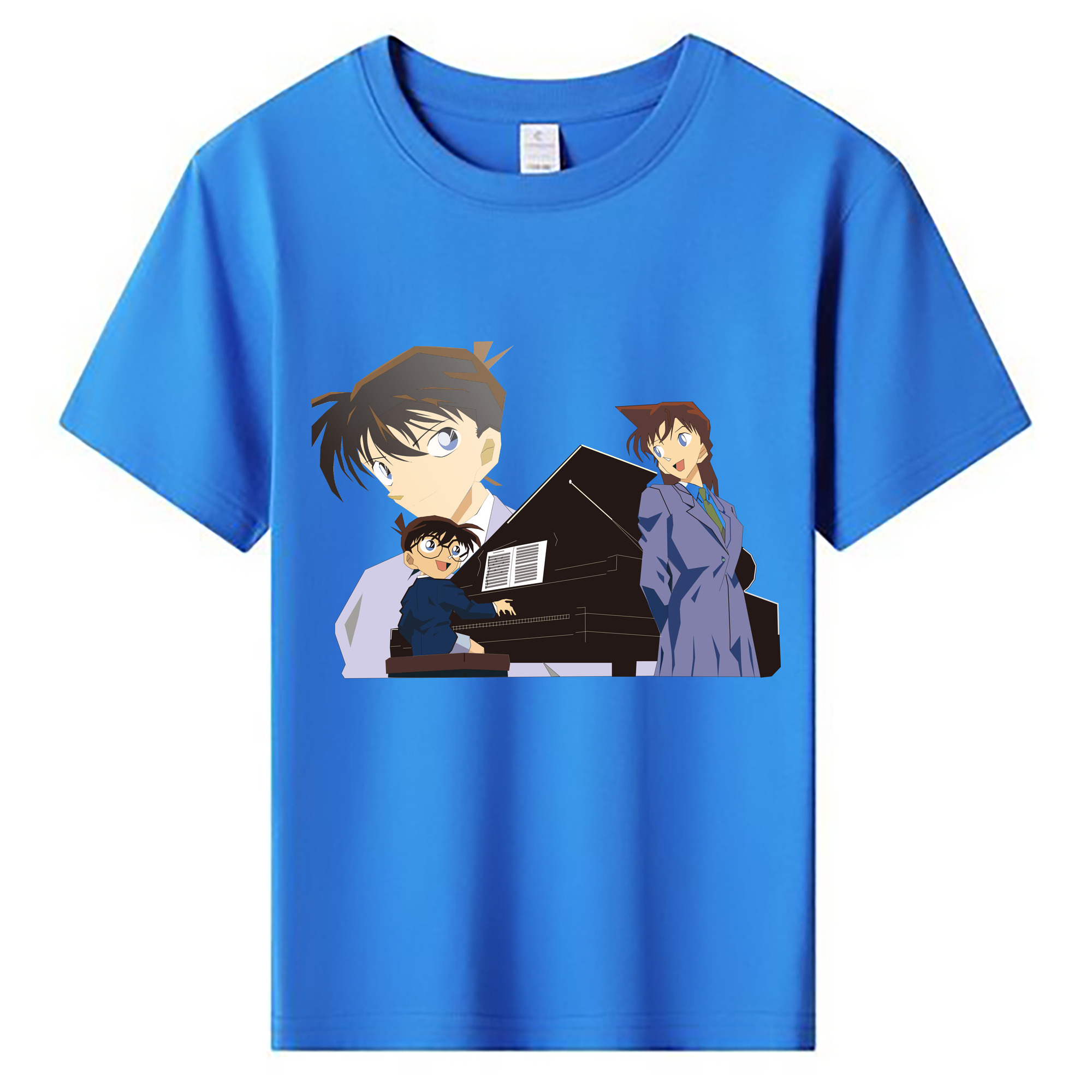 （画像用） 名探偵コナン 毛利 蘭 もうり らん、モーリ ラン Detective Conan Rachel Moore 綿100％キッズTシャツ（フロントプリント）